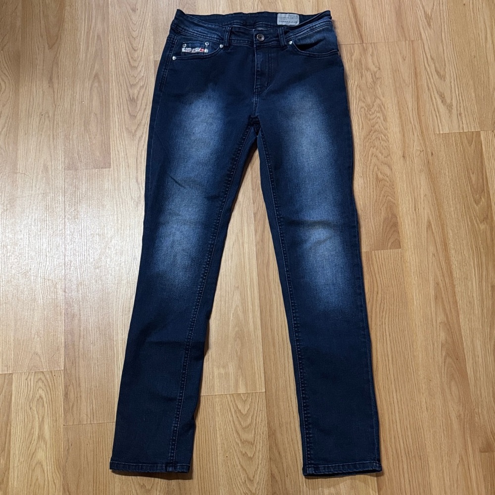 Diesel size 16 Thanaz J US Dark Blue Straight Leg skinny Jeans
